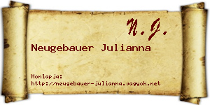 Neugebauer Julianna névjegykártya